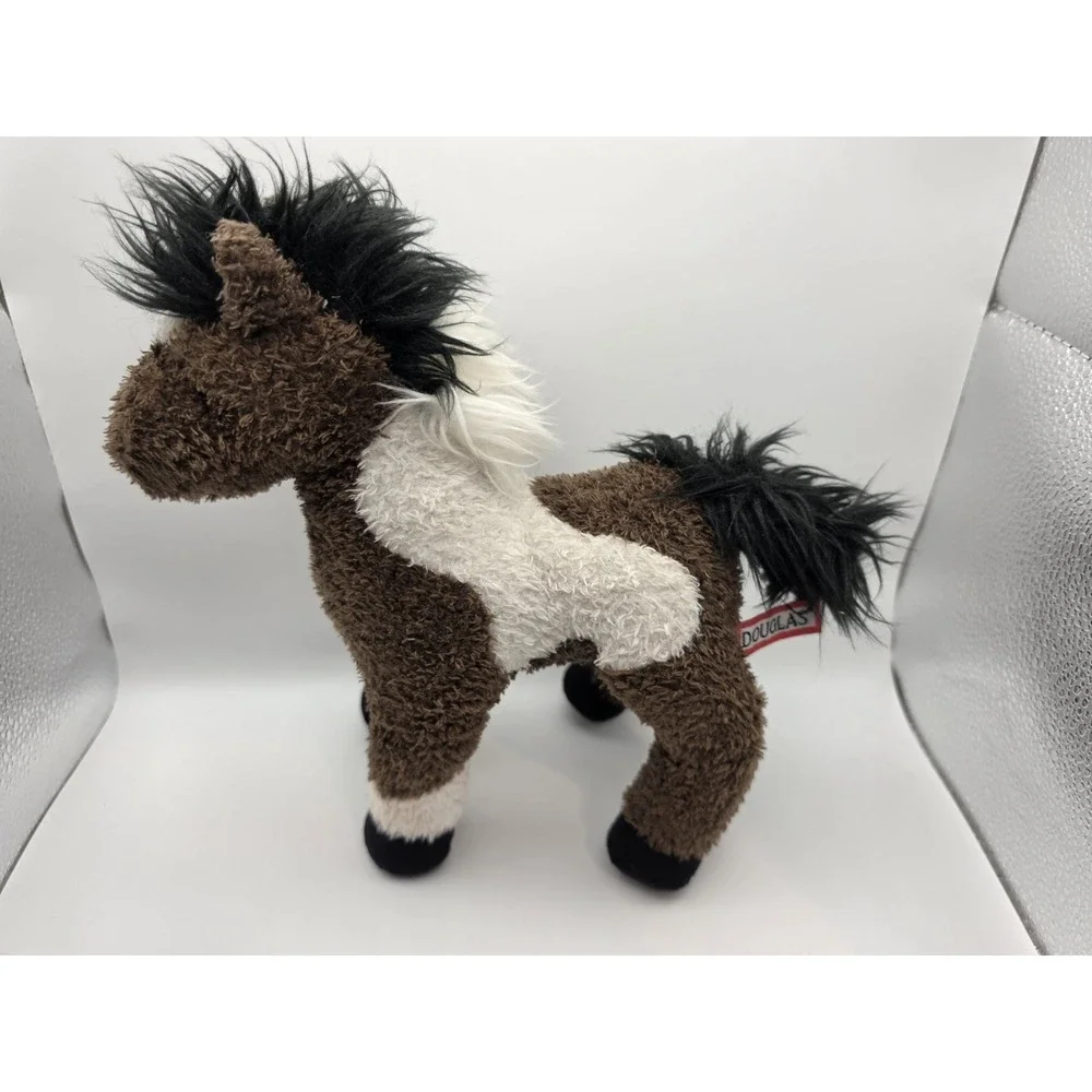 Douglas Cuddle Toys Durango Horse Stuffed Plush Black White Painted Pony Toy